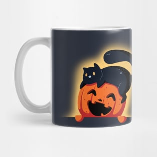 Cute Cat Jack O'Lantern Happy Halloween Mug